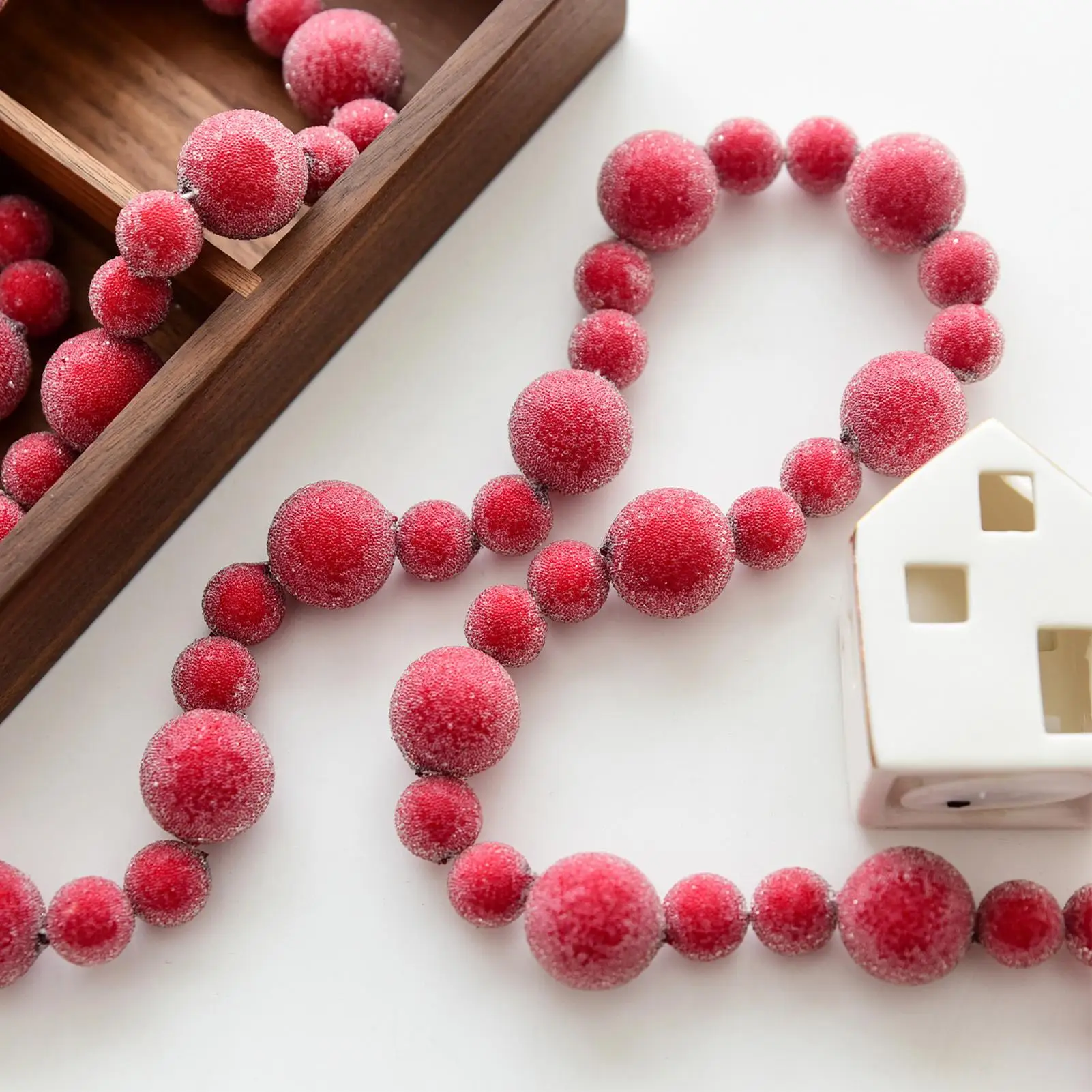 

Рождественская ягодная гирлянда 108,27 дюймов, реалистичный искусственный праздничный рождественский венок, декор для улицы, кухни, мантия, дома, в помещении