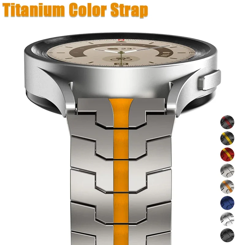 

Pop 20 22mm Luxury Stainless Steel Strap For Huawei Watch 4 Pro GT3 46mm For Samsung Galaxy Watch 6/5/4 Pro 45mm Gear S3 Metal B