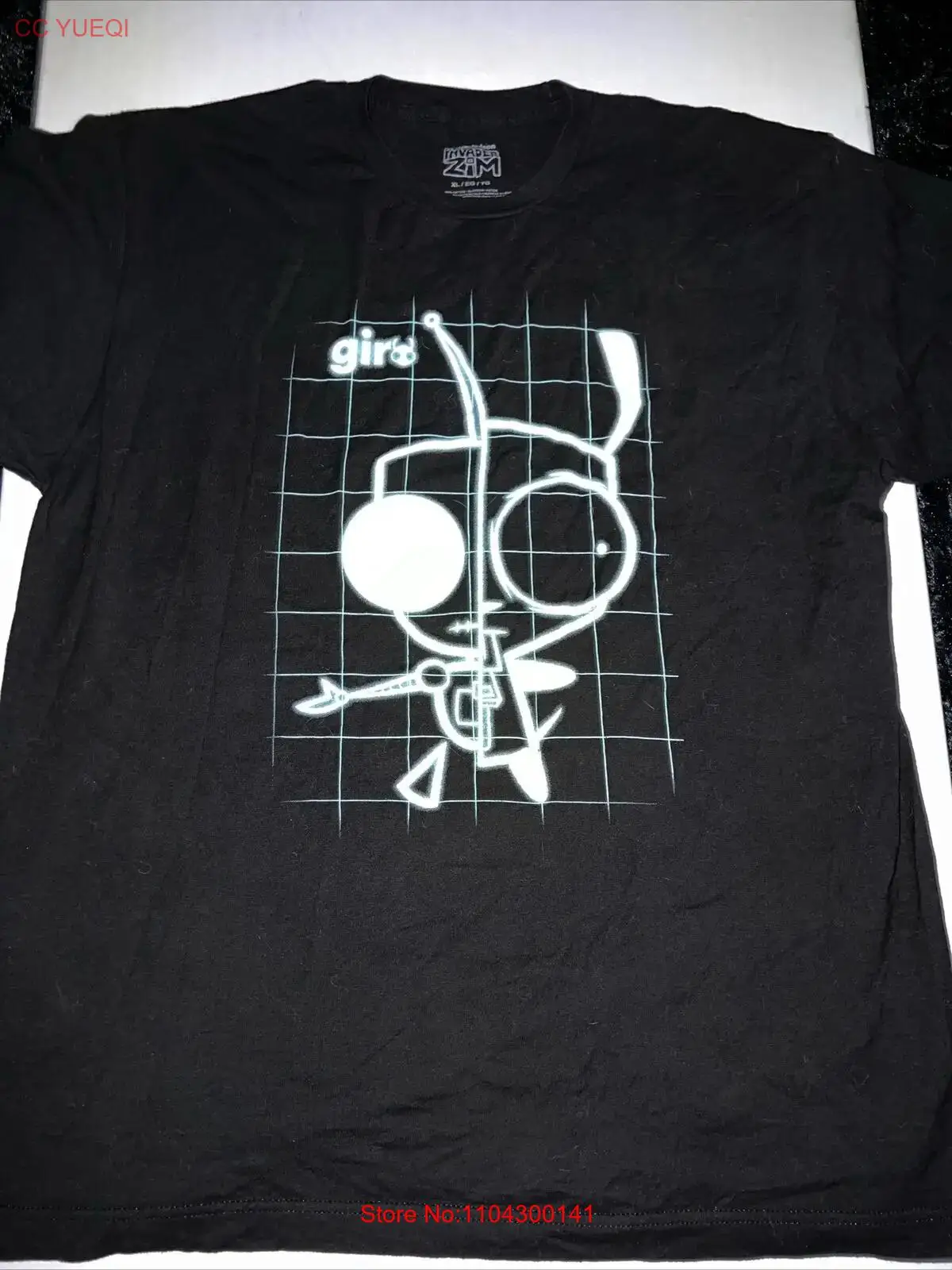 Invader Zim Adult T Shirt X Ray Gir Size XL long or short sleeves