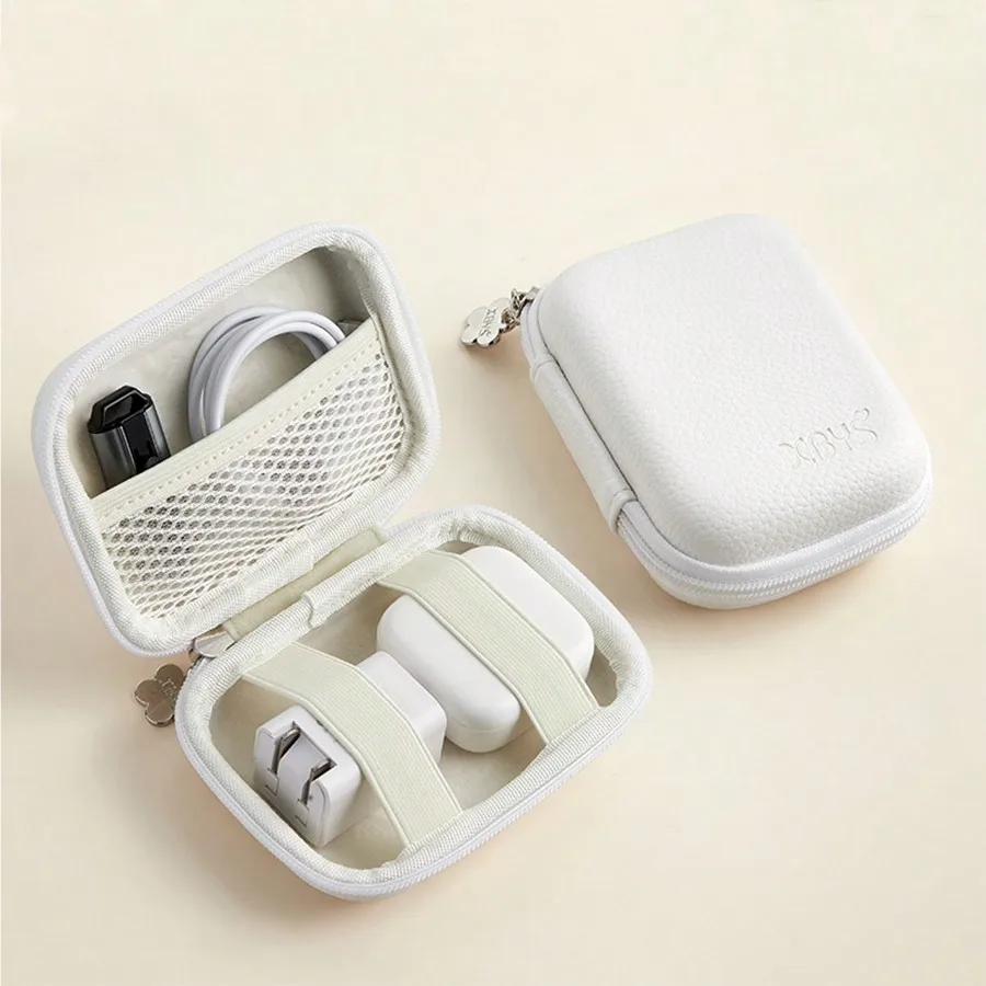 EVA Leather Earphone Bag, Data Cable, Charger, USB Flash Drive, U Shield Hard Shell Shockproof & Crush-Proof Storage Box; Photo Printer Storage Box With PU Leather Candy Color Anti-Scratch & Durable; Small Camera Protective Shell Storage Case