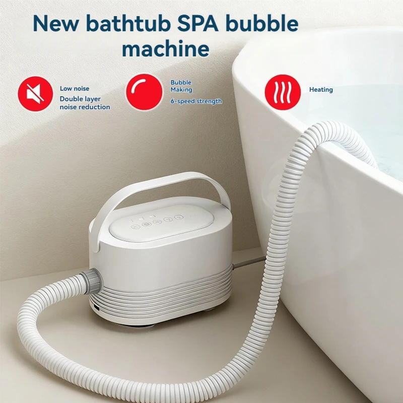 Home bathroom bathtub bubble machine SPA bubble heating massage pad wireless remote control bath hydrotherapy