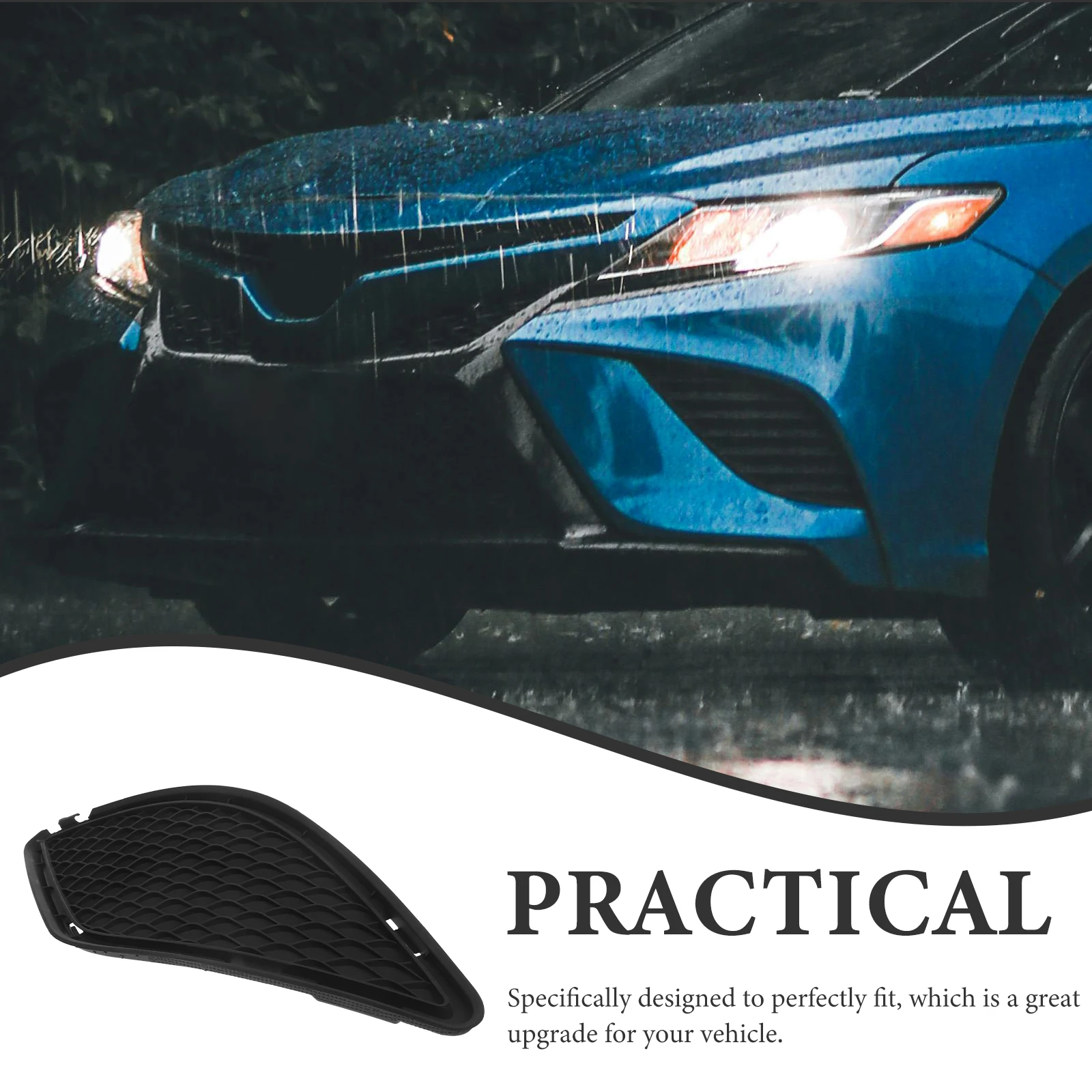 

Front Bumper Grille CLA W117 Stylish Ventilation Mesh Cover ABS Material Easy Install Car Accessory Bumper Bezel