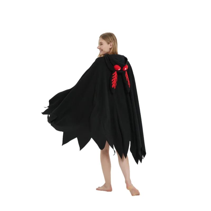 Unisex Cartoon Cape Cosplay Hooded Cape Party Christmas Masquerade Cape Autumn Winter Animal Bat Sleeve Bathrobe Pajama One Size