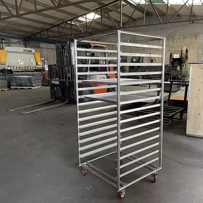 15 Tier Stainless Steel Cooling Rack Cart Removable Oven Shelf Kitchen Storage Organizer Customizable Metal Baking Tray