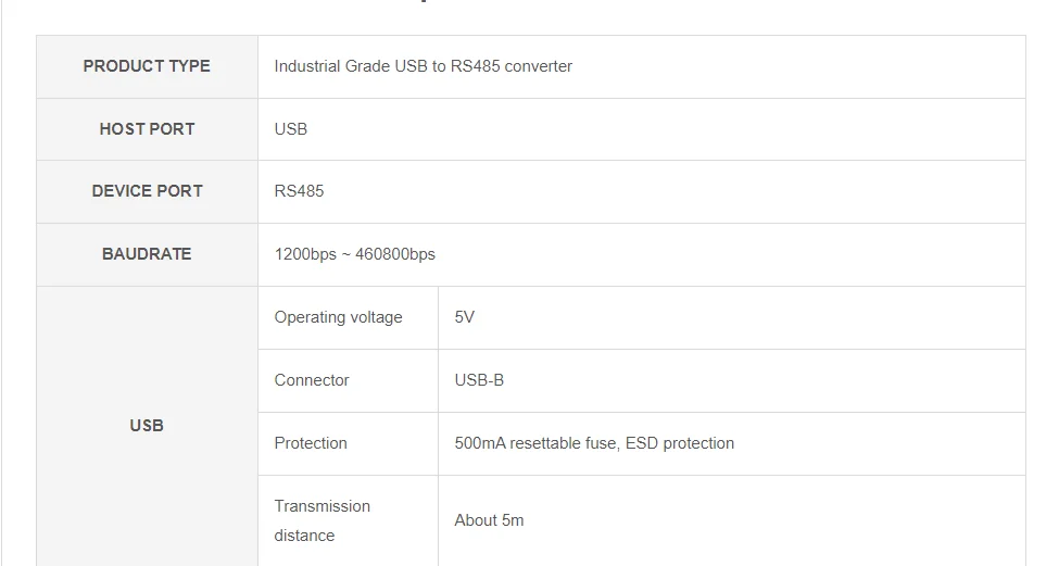 USB zu 4ch RS485 Konverter modul industrielle universelle serielle Kommunikation – Detail 3