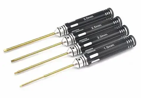 Ultra hard Titanium hex head screw driver set 1.5/2/2.5/3.0MM For RTW RC Car Trex Align helicopter airplane DJI drone repair DIY
