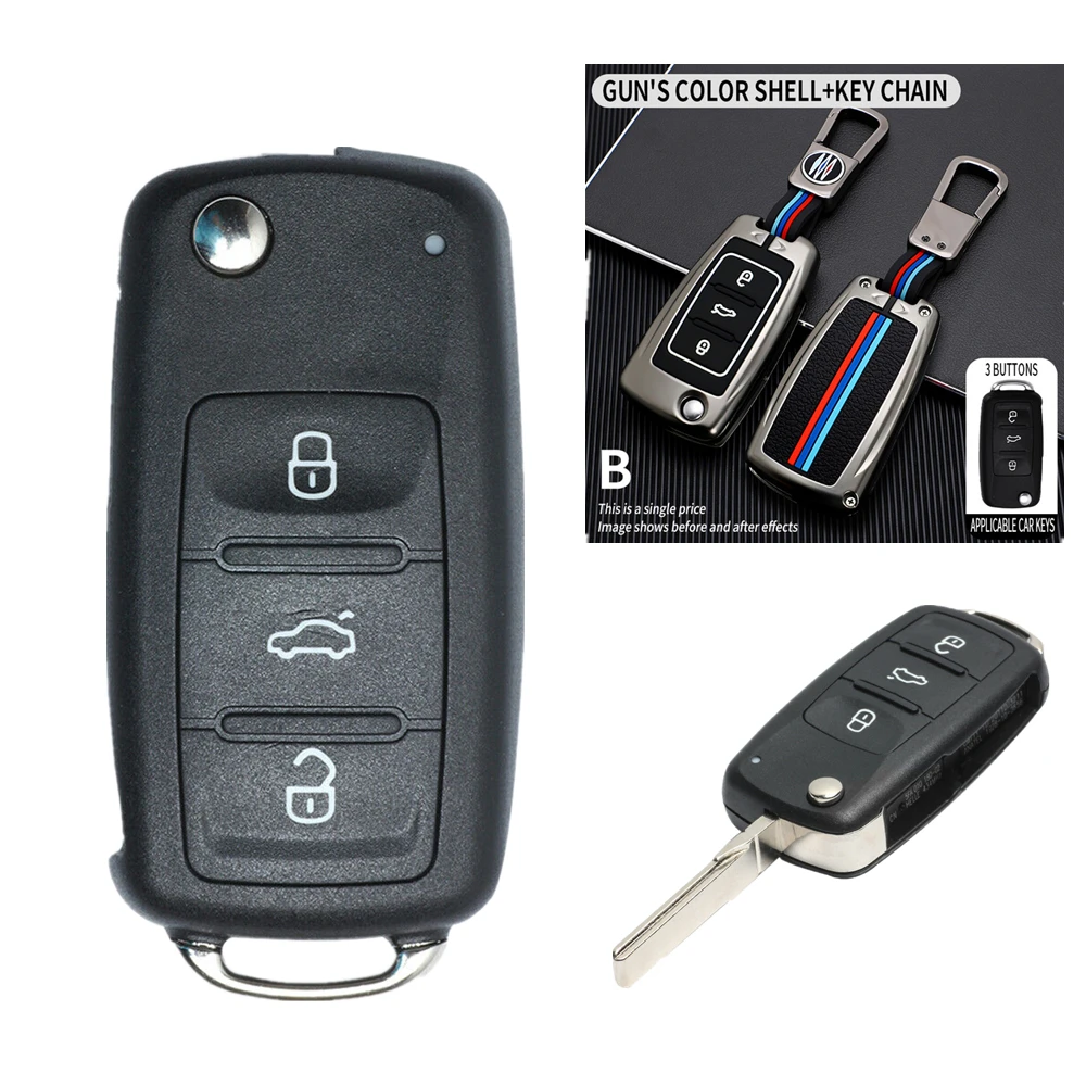 

Car Remote Key Shell for VW Jetta Polo Caddy Eos Golf Tiguan for Skoda Rapid Superb Octavia Fabia for SEAT ibiza Leon Key Case