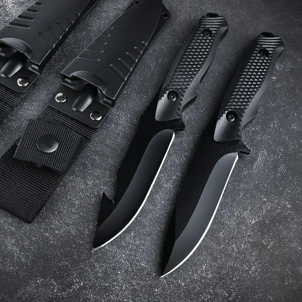Outdoor Camping Fixed-Blade EDC Tool with ABS Handle Ideal for Hunting Jungle and Multiple Uses Includes Sheath