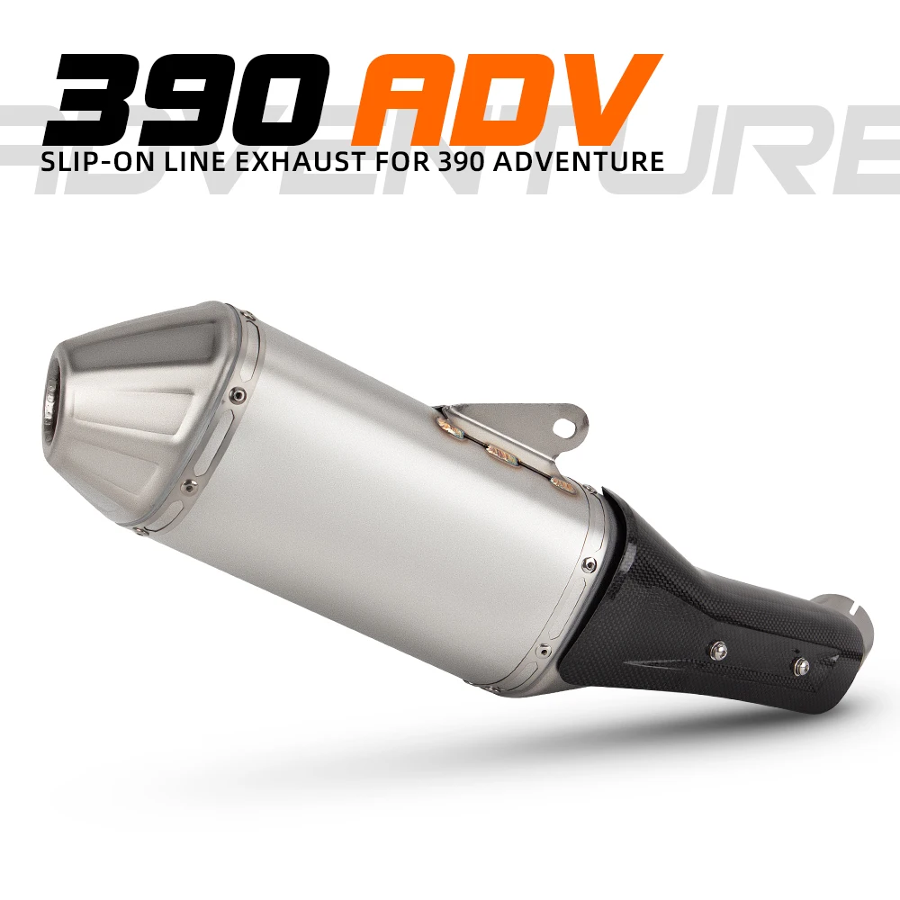 

For 390adv 390 Adventure ADV Motorcycle Exhaust System Modified Middle Tail Link Pipe Muffler Escape with Carbon Cover Original