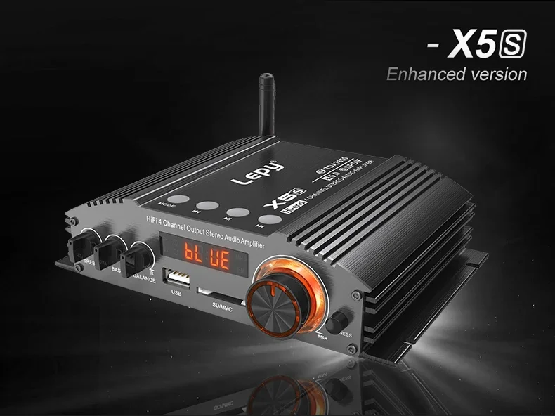 LEPY X5/X5S 2x100W Bluetooth 5.0 Digital Class-D Power Amplifier Coaxial Decoding USB\\SD Card Lossless Play