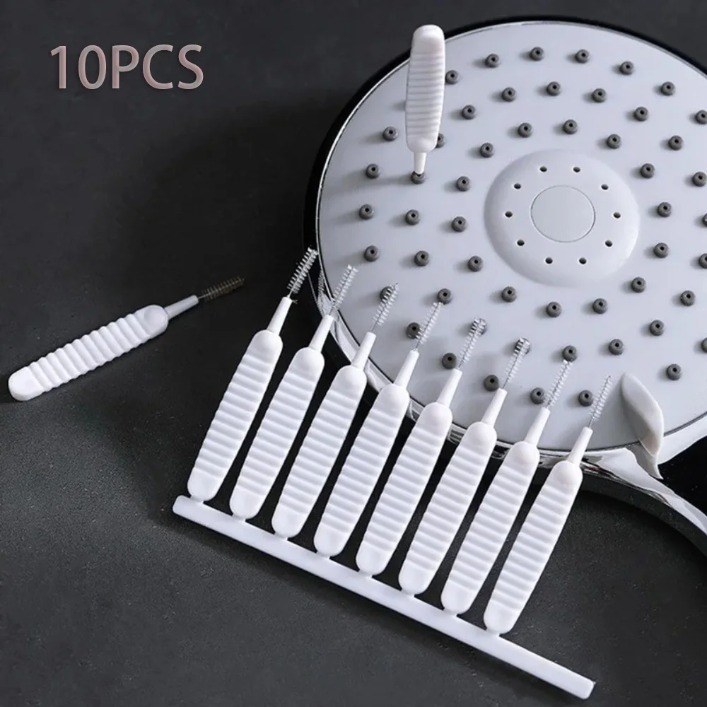 10PCS Shower Cleaning Brush Bathroom Micro Nylon Brush Nozzle Anti-blocking Cleaning Tools Bathroom Accessories Clogging Clean