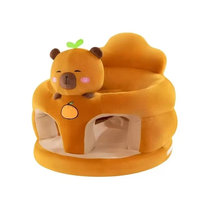 

Cartoon animal-shaped baby safety seat, anti-rollover board, learning to sit function, soft plush baby sofa cushion for bedroom