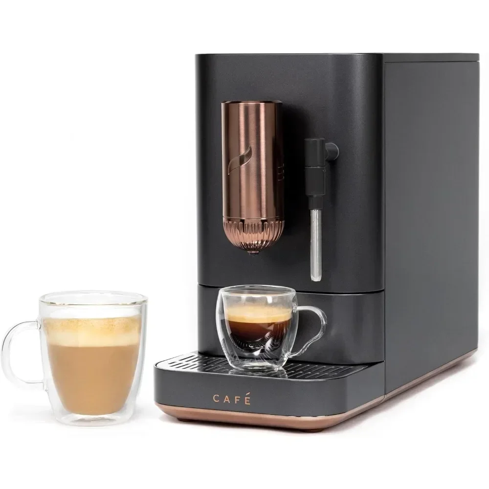 Automatic Espresso Machine + Milk Frother | Built-In & Adjustable Espresso Bean Grinder | One-Touch Brew in 90 Seconds cafetera