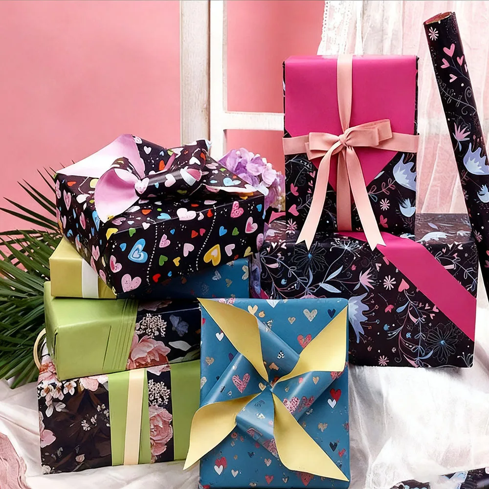 Bouquet Packaging Paper Colorful Large Size Wrapping Sheet Gift Wrapping Paper Double Sided Decorative Craft Paper For Mother'S
