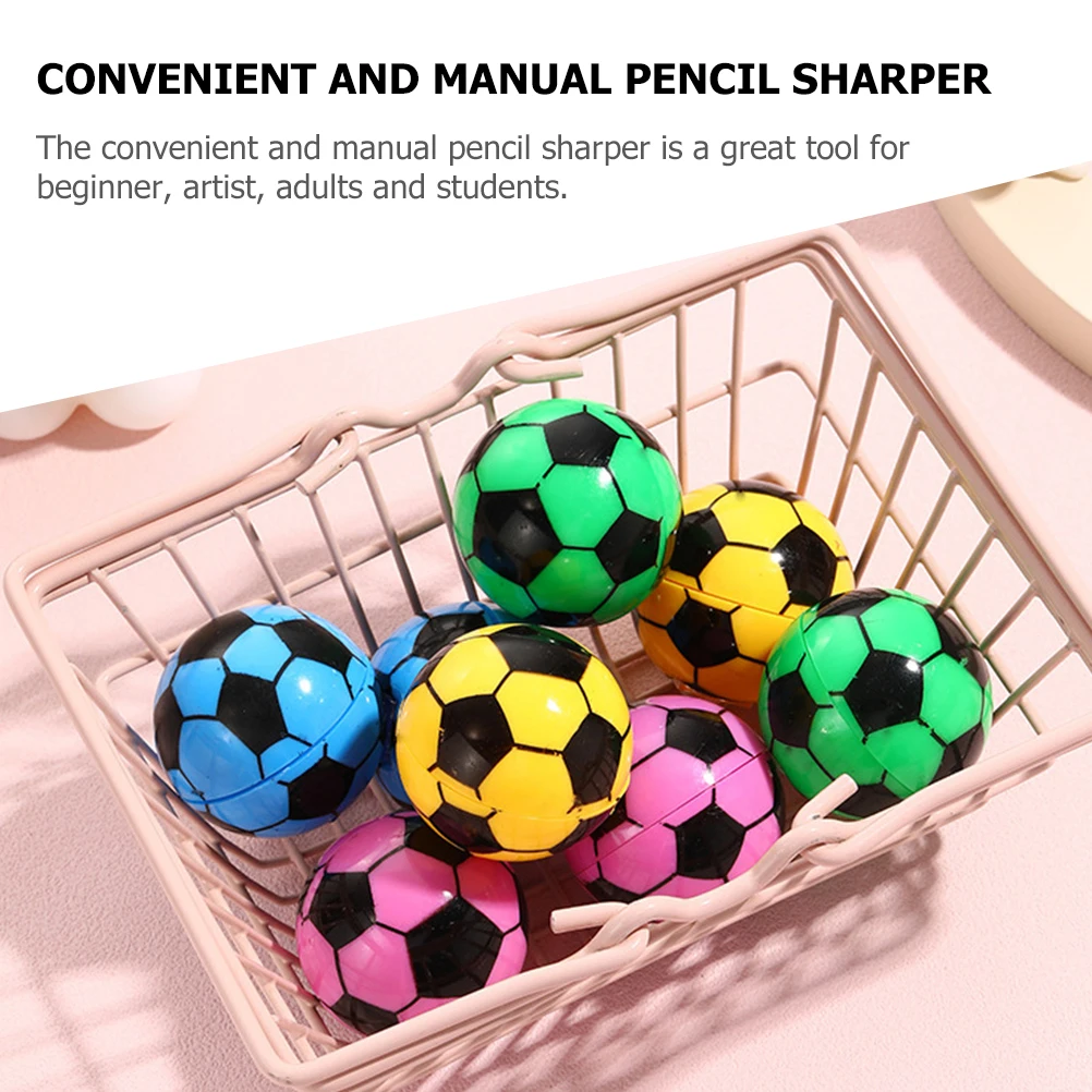 

20pcs Colorful Soccer Pencil Sharpener Lightweight Mini Handheld Sharpeners Portable Student Supply Classroom Tools