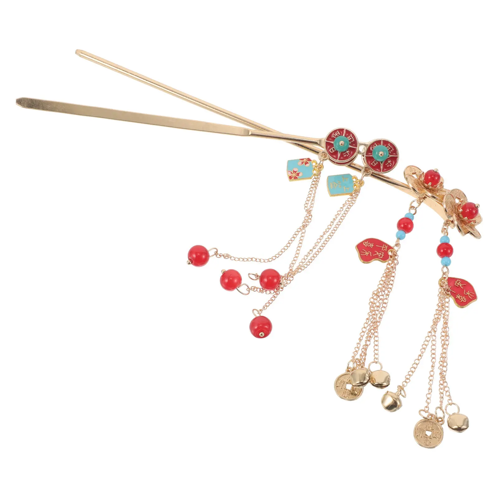 

2Pcs Elegant Vintage Chinese Hair Sticks with Floral Tassel Design Lightweight Metal Hairpins for Hanfu Updo Chignon Plum