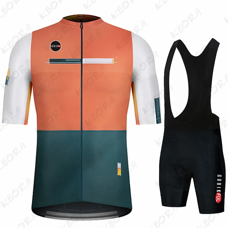 Summer 2023 Gobikful Cycling Clothes Man Jersey Set Men\'s Uniform Professional Shirt Clothing Mtb Bib Cycle Spring Mountain Bike