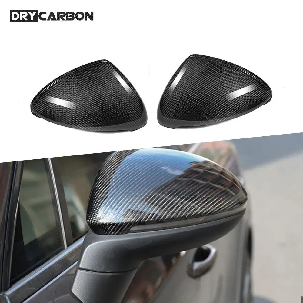 

Dry Carbon Fiber Door Side Rearview Mirror Cap Trims Shell Covers For Porsche Cayenne 958.2 2015 2016 Car Accessories