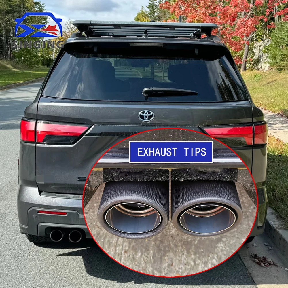 Exhaust tip pipe without cutting muffler decorative tail throat auto parts accessories For TOYOTA Sequoia trdpro TRD pro 3.5T
