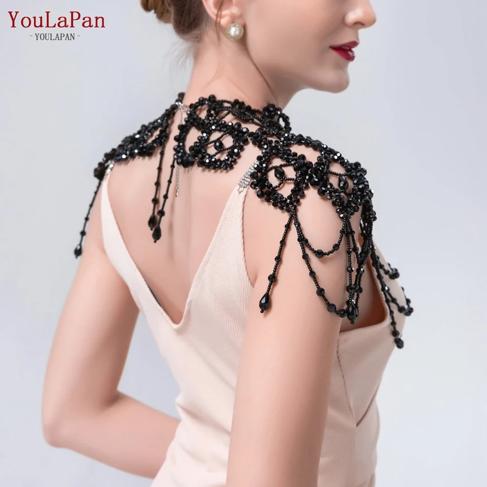 Youlapan G09 Bridal Bolero Bruiloft Schouder Bead Bridal Epauletten Schouder Cover Voor Trouwjurk Handgemaakte Crystal Ketting