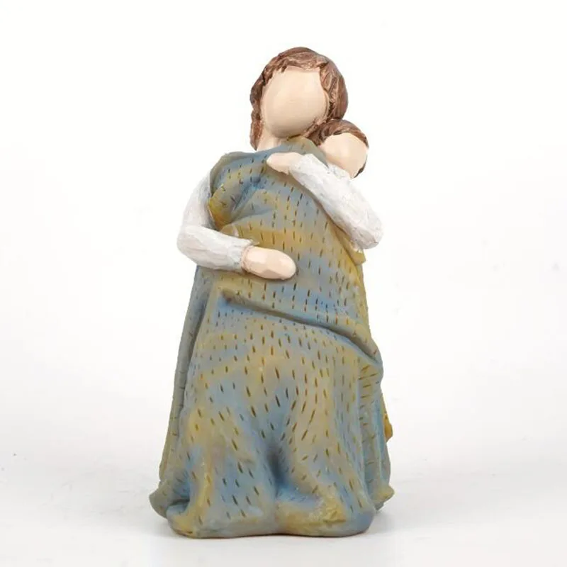 

Resin Crafts Mother Hug Son Statue Desktop Ornaments Room Home Decor Creative Mother's Day Festival Gift