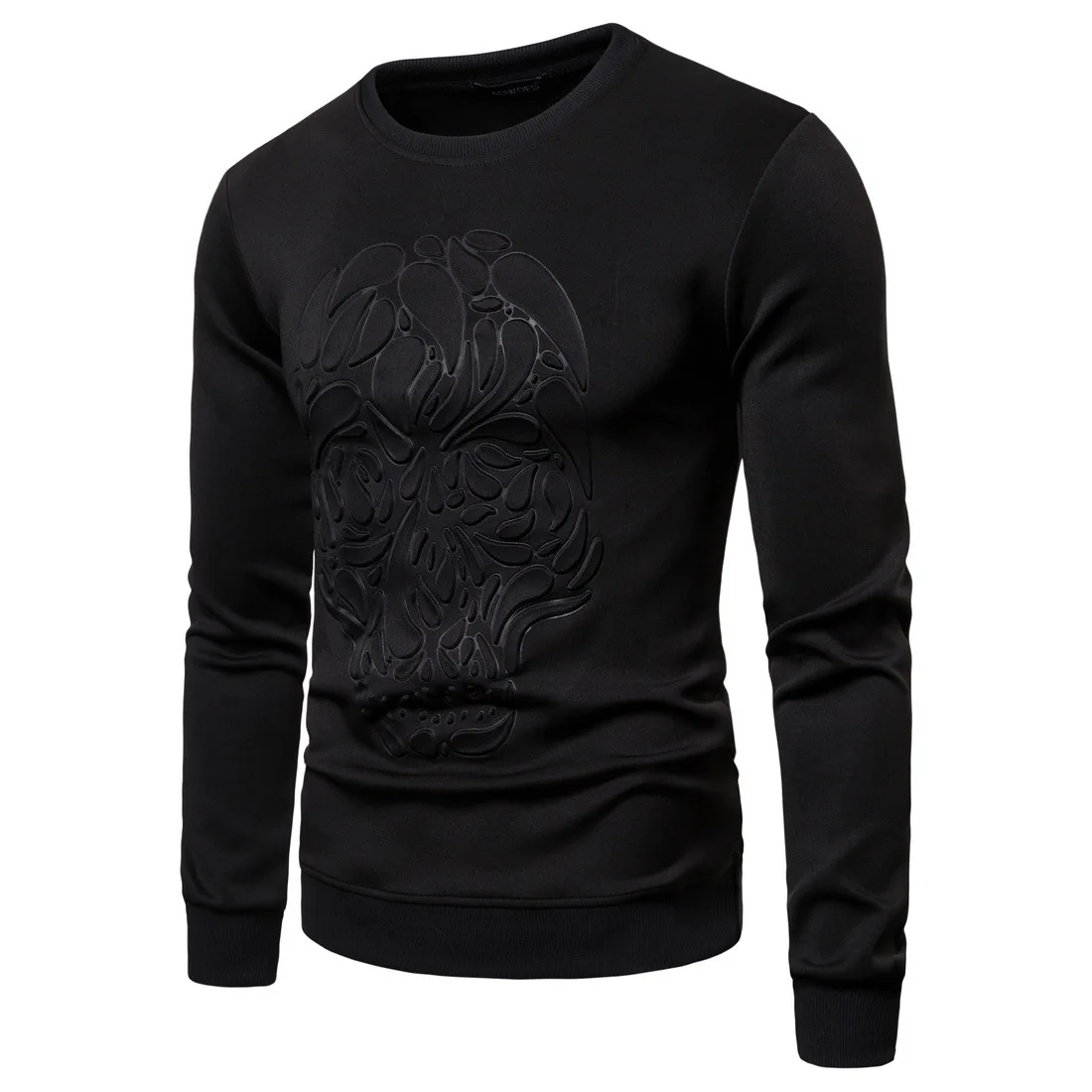 

Men's Embossed Cotton Long Sleeve Hoodies Autumn Sweatshirts European Size