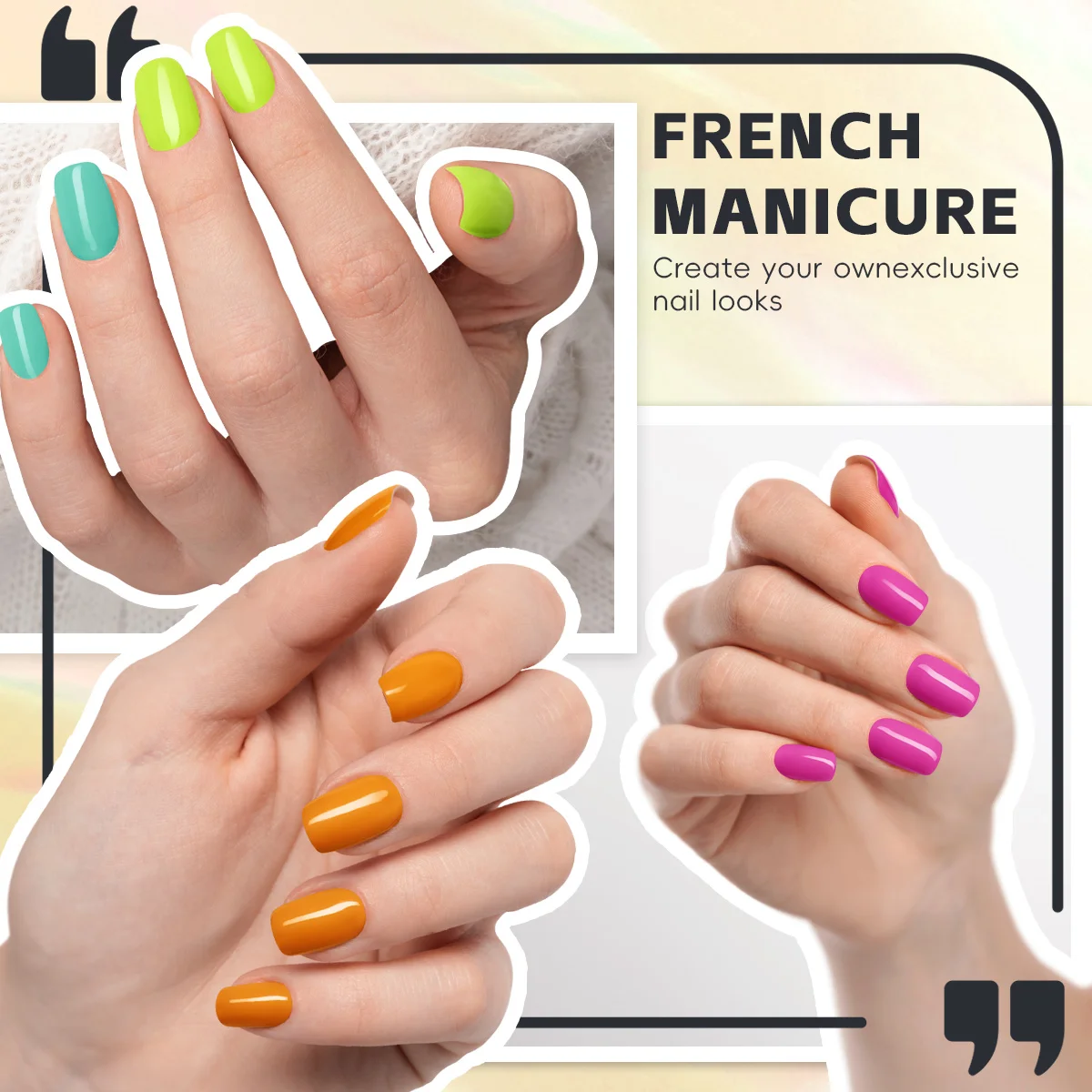 GAVY 6-piece Gel Nail Polish Set - Colorful Nail Polish - Gel Nail Polish Set - Suitable for Home Nail Art Salon or as a Gift fo