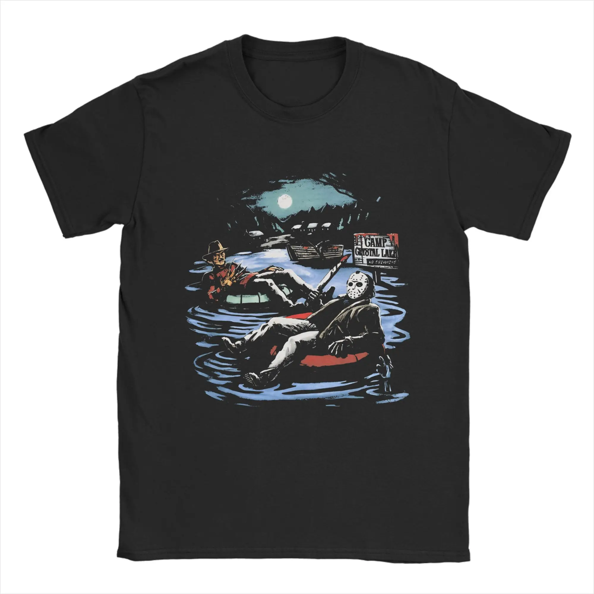 

Nightmares Freddys Kruegers T-Shirts for Men Novelty Cotton Tees Round Collar Short Sleeve T Shirt Plus Size Clothes