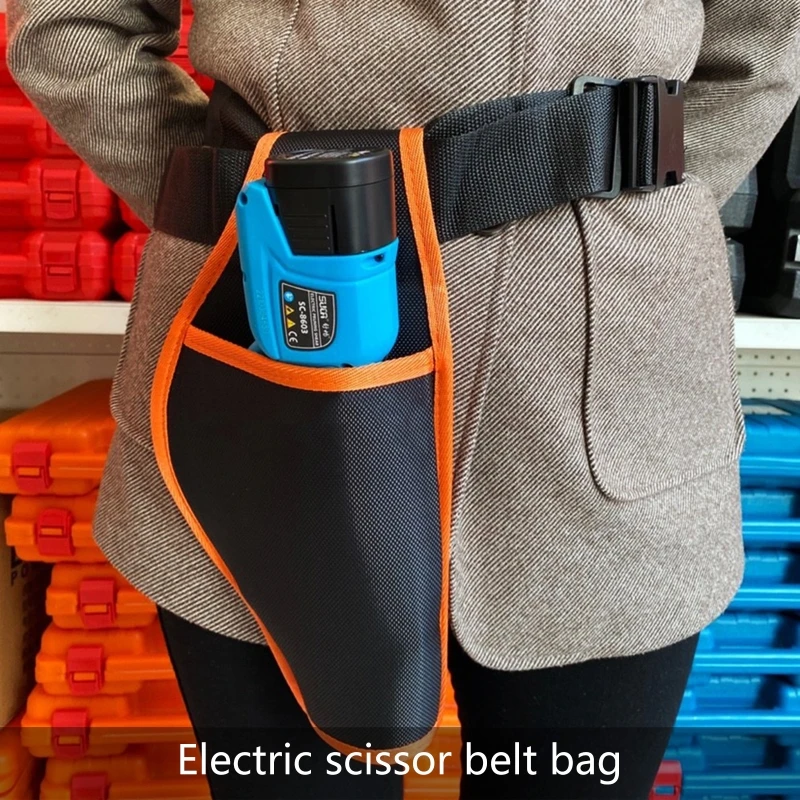 Borsa per forbici elettriche aggiornata tasche per forbici elettriche senza fili borsa per attrezzi borsa per attrezzi tasca portaoggetti da giardino con cintura 40JE