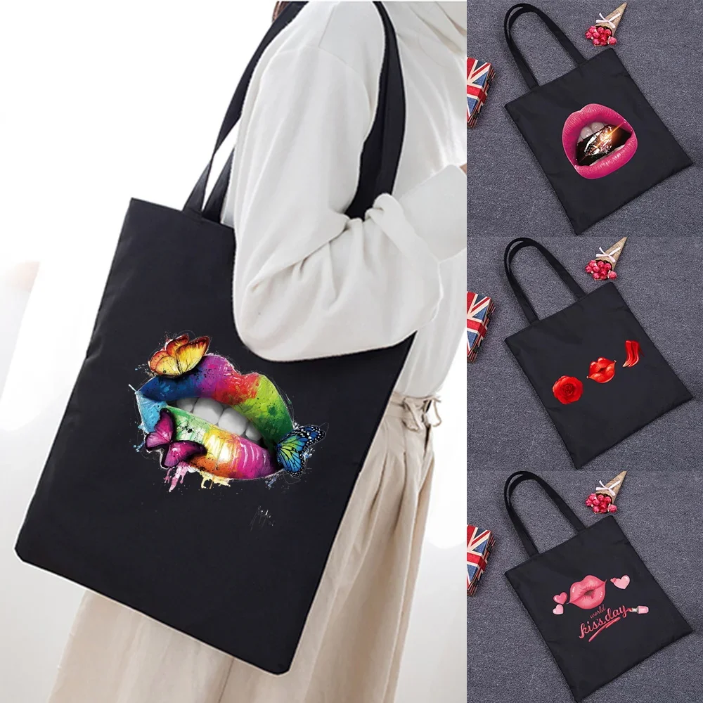 Shopper Handbags Bags for Women Travel Outdoor Portable Shopping Shoulder Pouch Canvas Eco Storage Bags Tote Organizer Handbag