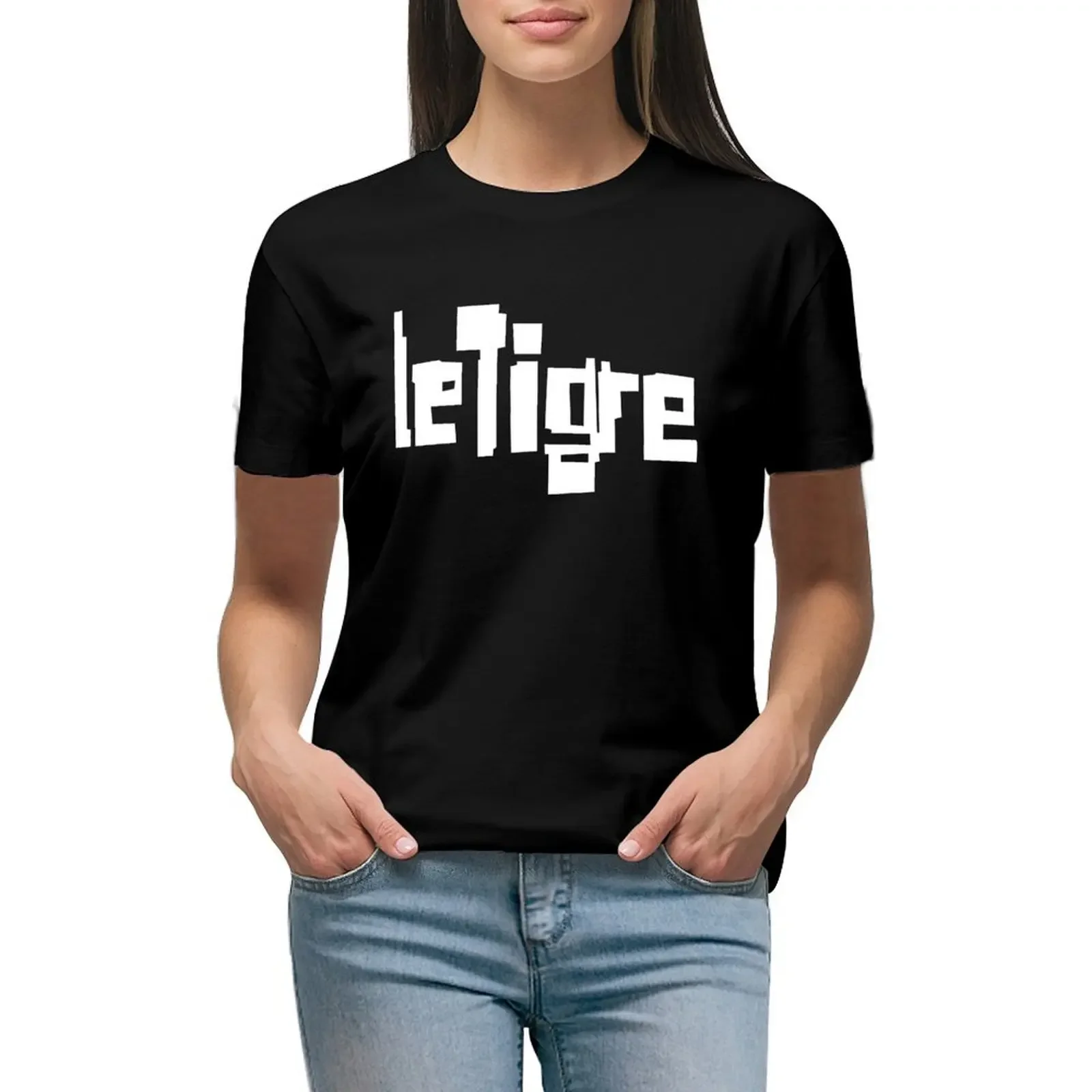 

le tigre T-Shirt plus size tops customs design your own workout shirts for Women loose fit