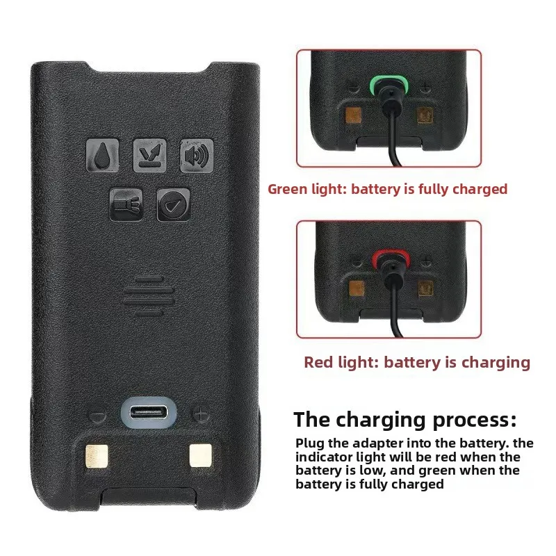 Batteria walkie-talkie 7.4V 8000mAh per Baofeng UV-9R Pro UV9R Plus Ingrandisci batteria per GMRS-9R UV-9G Radio Tipo-C Ricarica BL-9