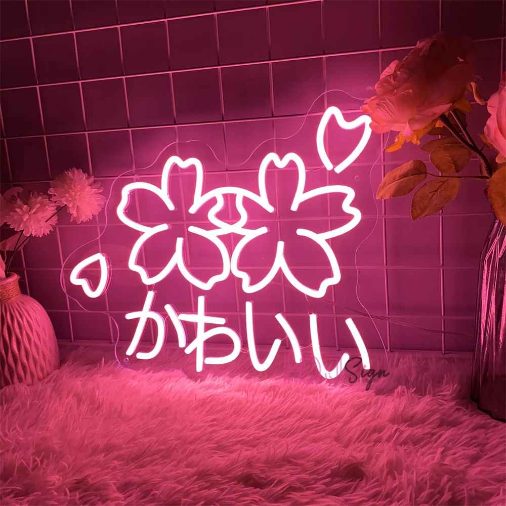 Imagem -03 - Japonês Neon Led Sign para Decoração do Quarto Wall Art Decoração do Quarto Gamer Signs Home Decor