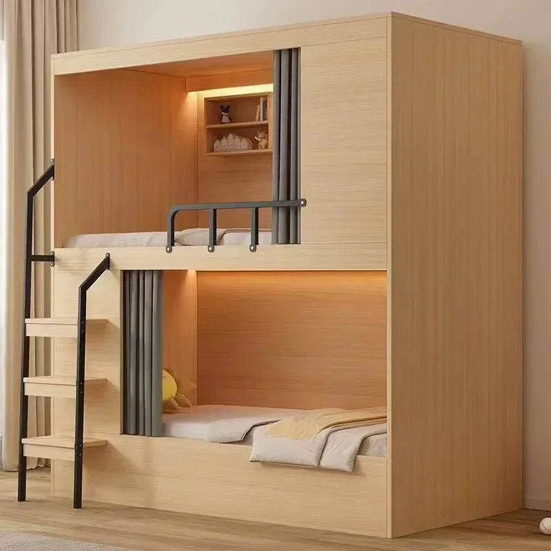 

Modern Hotel Apartment Capsule Adult Dormitory Double Bunk Beds Loft Bed With Stairs