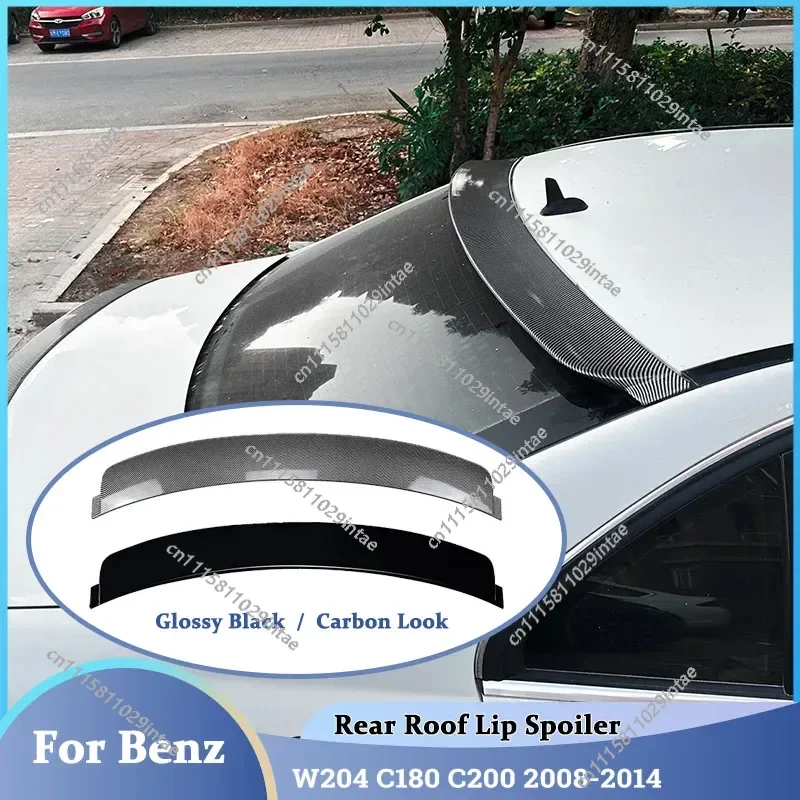 Rear Roof Lip Spoiler Wing Lid for Mercedes Benz C-Class W204 C180 C200 2008-2014 Facelift Tail Wings Fixed Wind Spoiler Trim