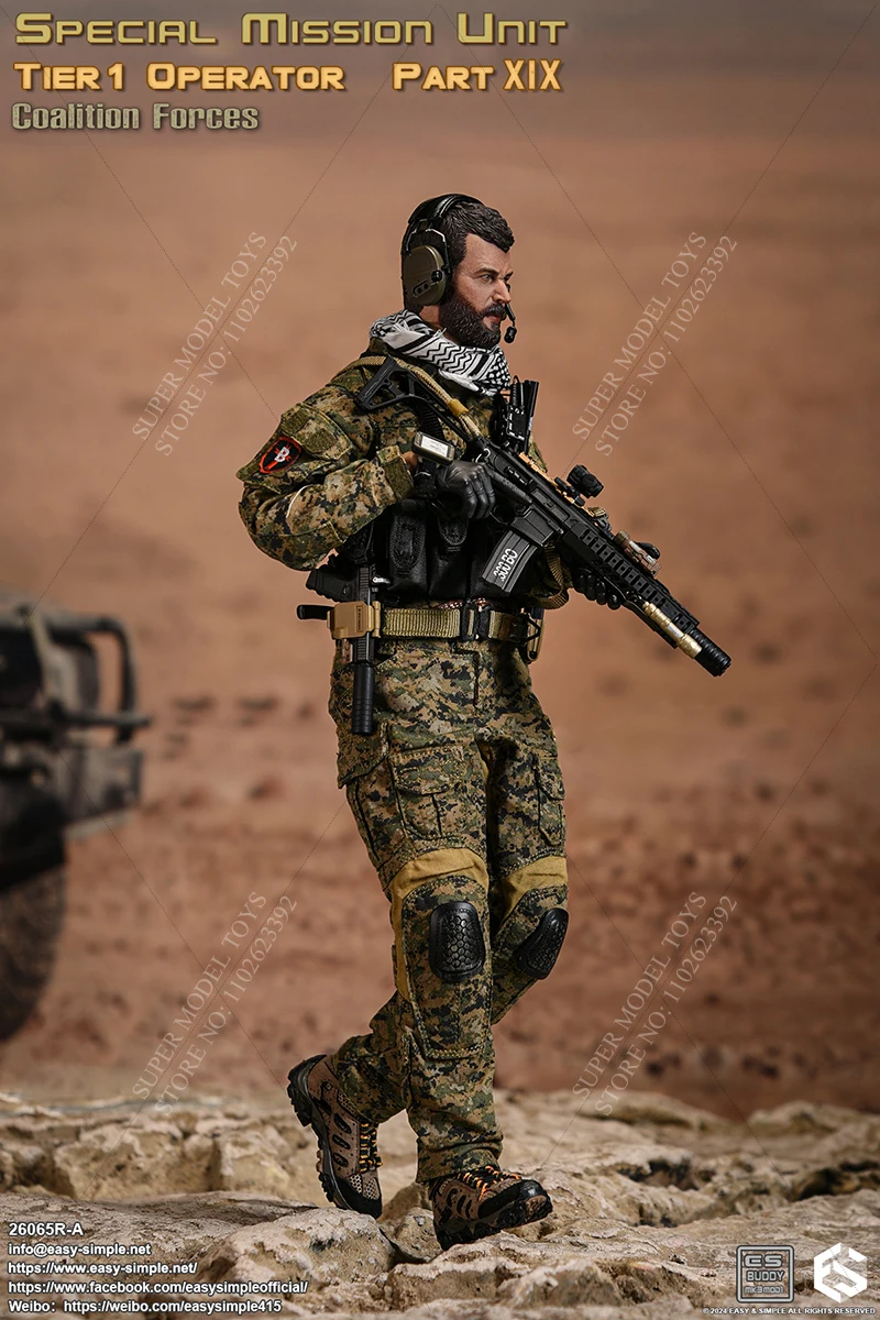 EASY&SIMPLE 26065RA 1/6 Scale Men Soldier Special Mission Unit Tier1 Operator Coalition Force Full Set 12'' Action Figure Model