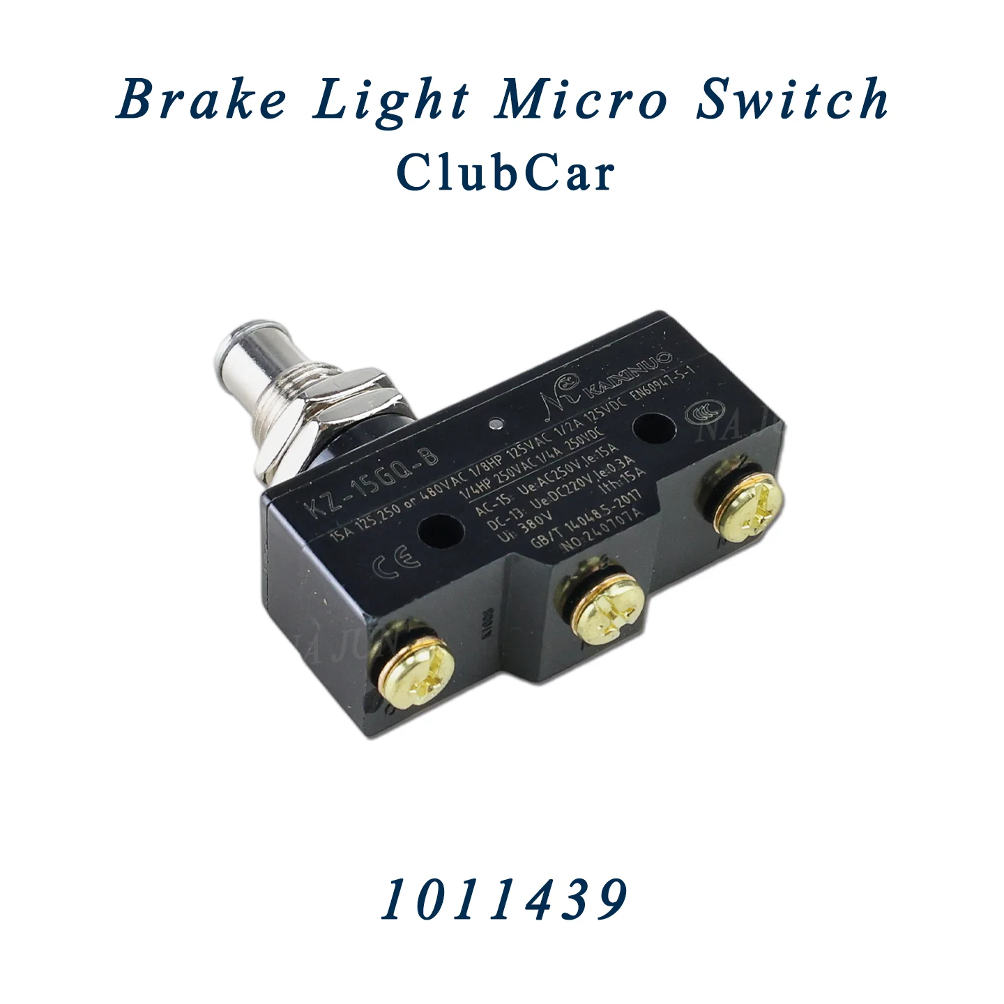 Club Car Clubcar golf cart Brake Light Switch 3 Terminal Micro Switch Replacement 1011439 12374 G1 13141 G1