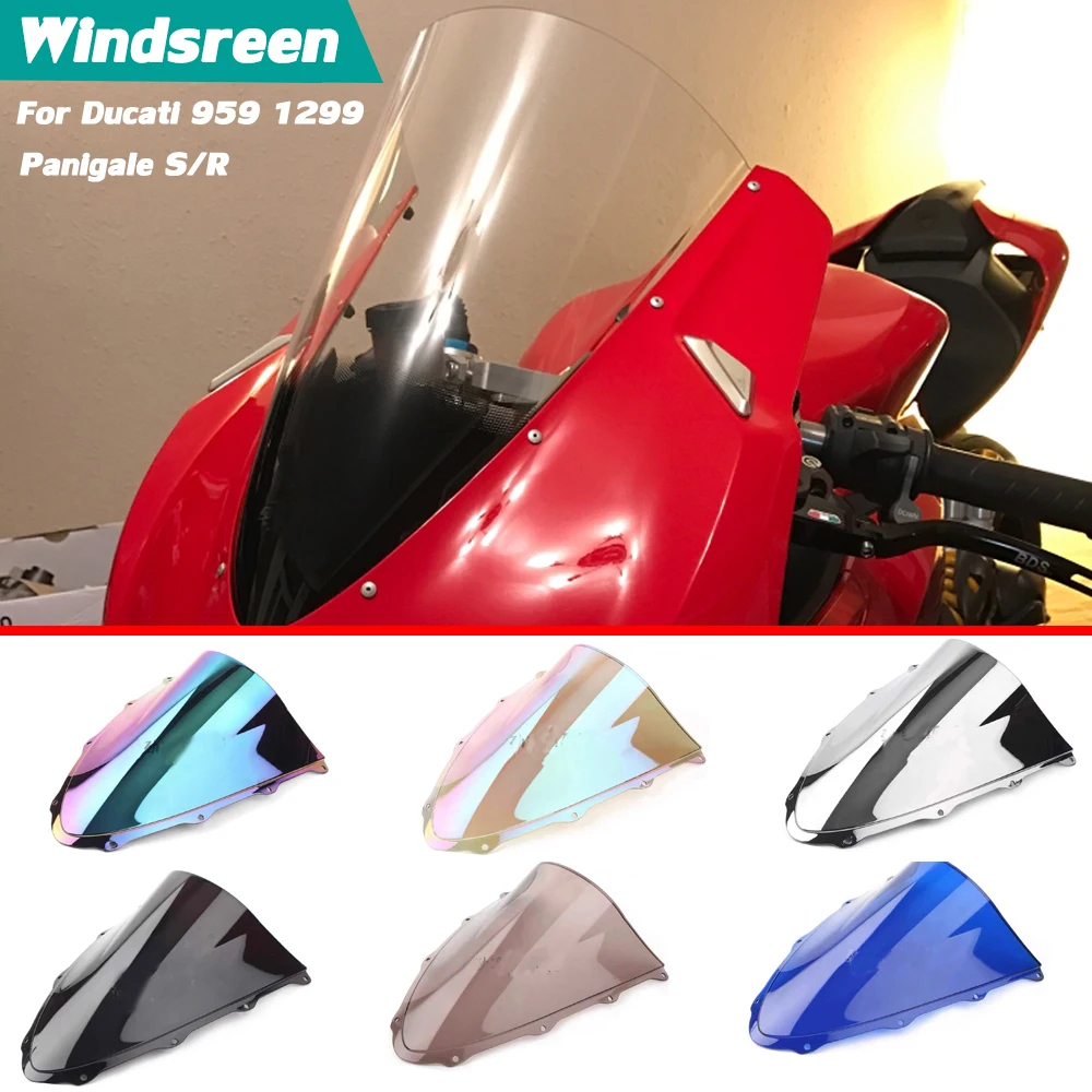 For Ducati 959 1299 Panigale S Windscreen Motorcycle Windshield Wind Deflector Double Bubble 1299S 2015 2016 2017 2018 2019 2020