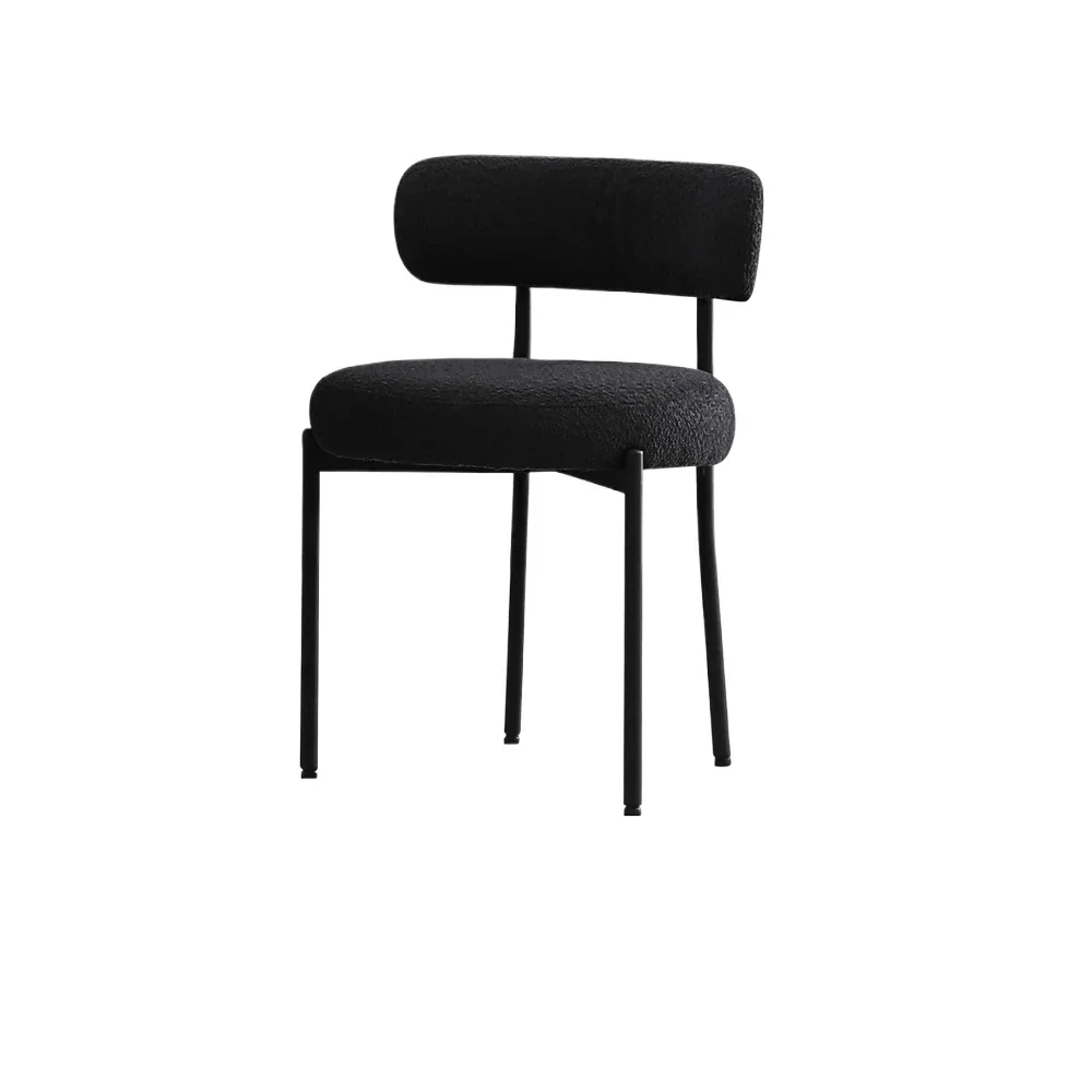 Black Dining Chairs Set of 4, Mid-Century Modern Dining Chairs, Kitchen Dining Room Chairs,Dining Chair with Black Metal Legs