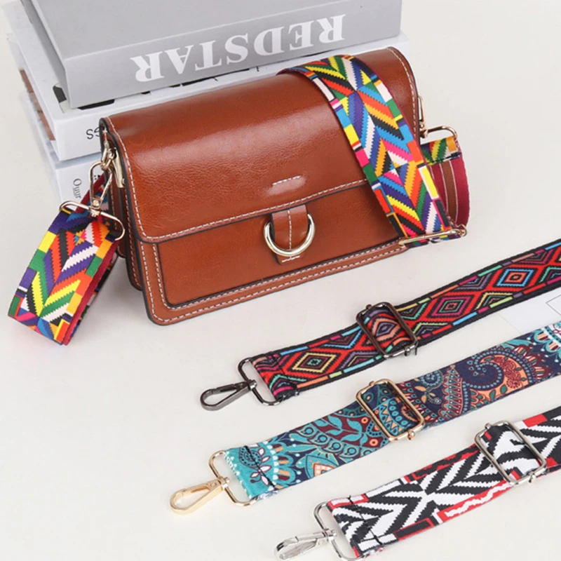 5 Styles Nylon Bag Strap Woman Colored Straps Crossbody Messenger Shoulder Bag Accessories Adjustable Embroidered Belts Straps