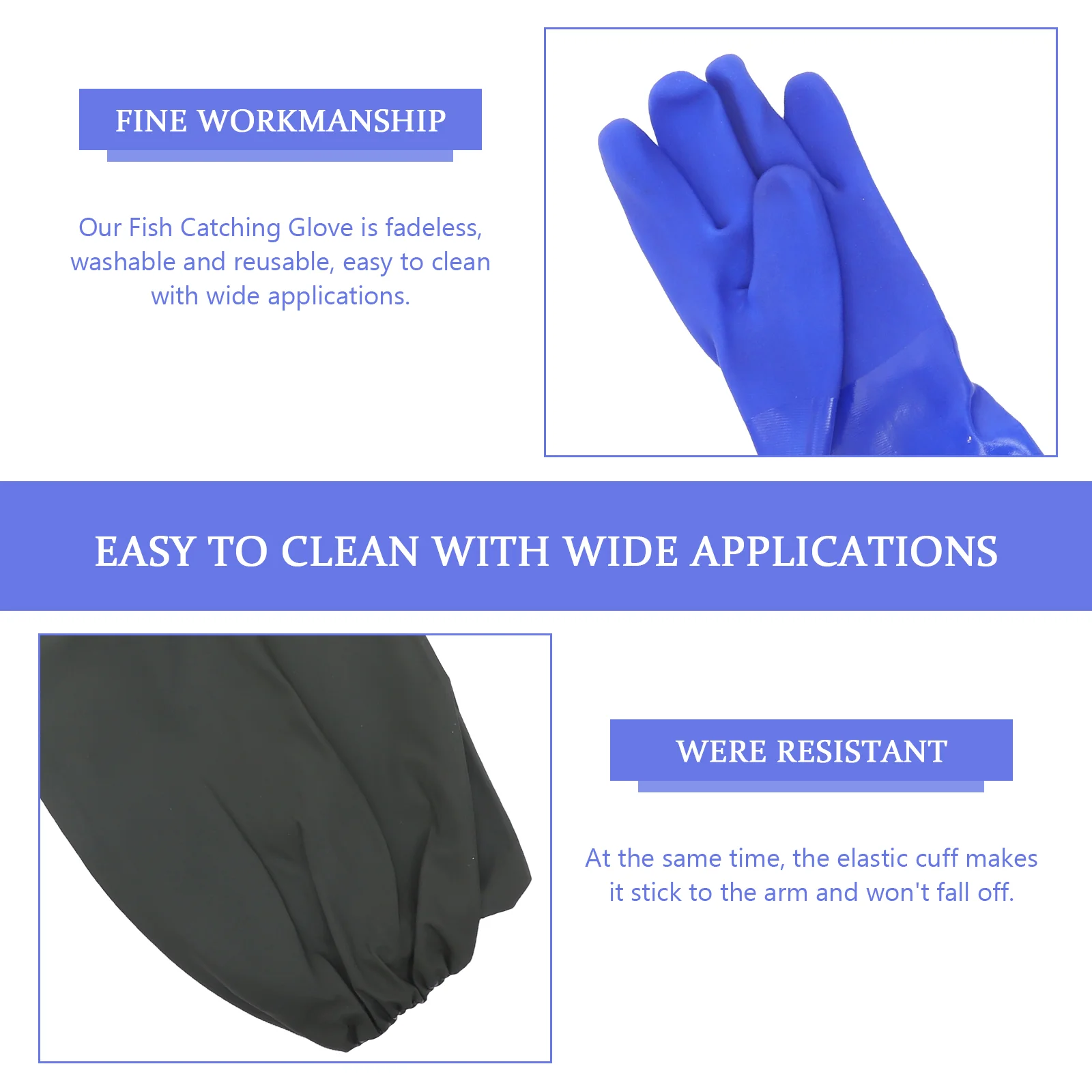 Guantes impermeables Extra largos calentados para hombres multifunción pescado esquí jardinería tela lavavajillas trabajo pesca