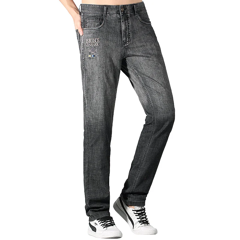 Jean en denim Bruce & Shlavabo pour hommes, jean de cow-boy, coton extensible, jean droit adt, mode décontractée, grande taille 42, été, nouveau, 2023