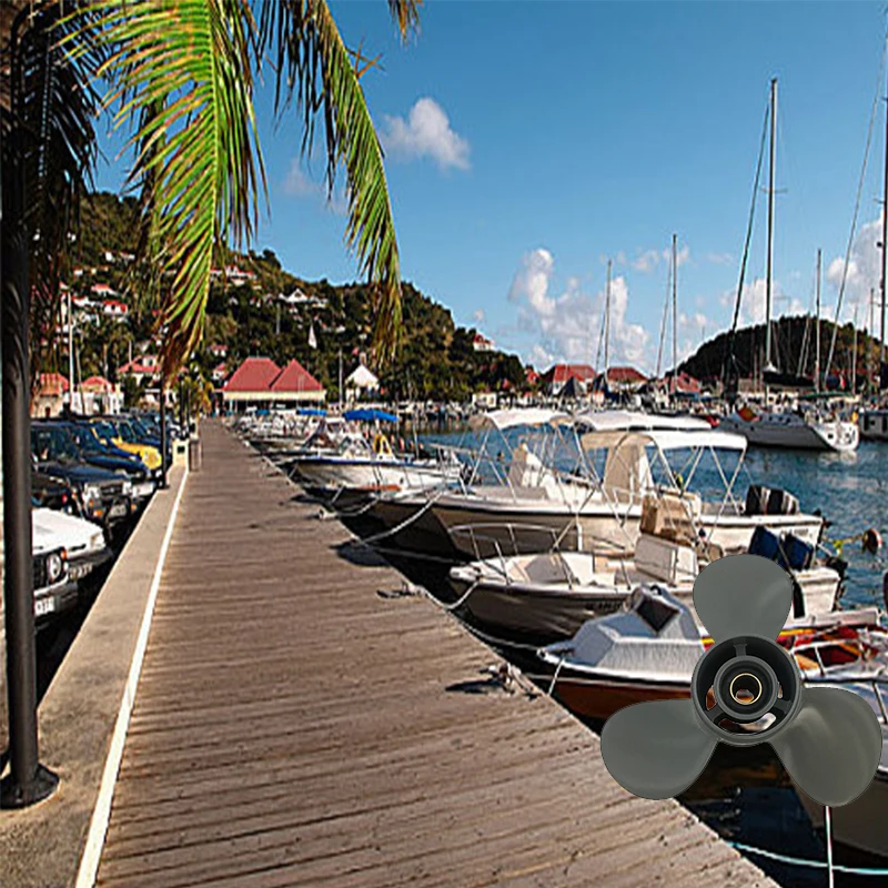 

Captain Outboard Propeller 9 7/8X9 Fit Honda Engine BF25 30 25HP 30HP 10 Tooth Spline Aluminum Propeller 3 Blades