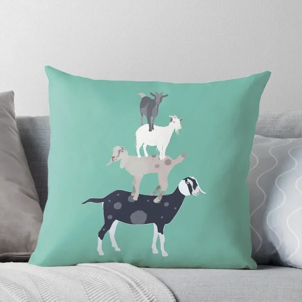 

Goat Stack Throw Pillow luxury decor Custom Cushion Christmas Pillow Covers Pillows Aesthetic pillow