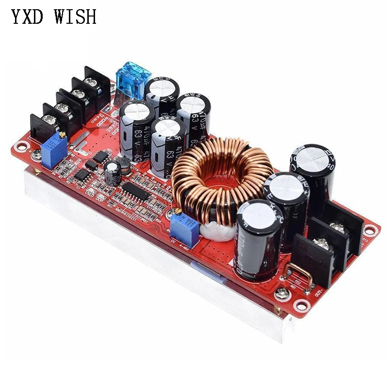 1200W 20A DC-DC Boost Converter Step Up Power Supply Module 8-60V to 12-80V Adjustable Voltage Charger Step-Up Board