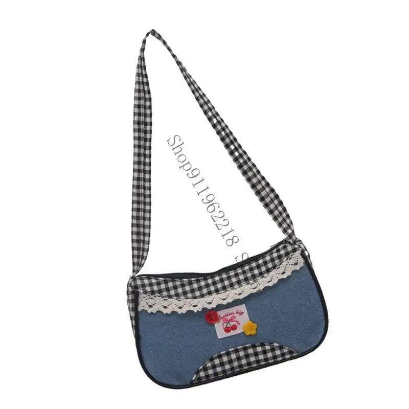 Geavanceerde dames onderarm portemonnee Ademvolle stof Bouw Ruime interieur met ritsen sluiting voor reiswerk 066F