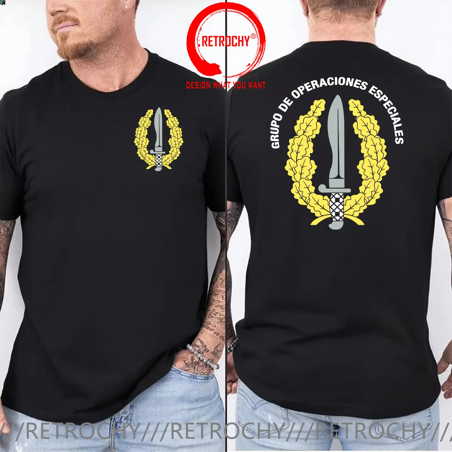 Camiseta Grupo De Operaciones Especiales España T-shirt Spain Fashionable Men's Women's Printed Casual Short-sleeved T Shirt Men