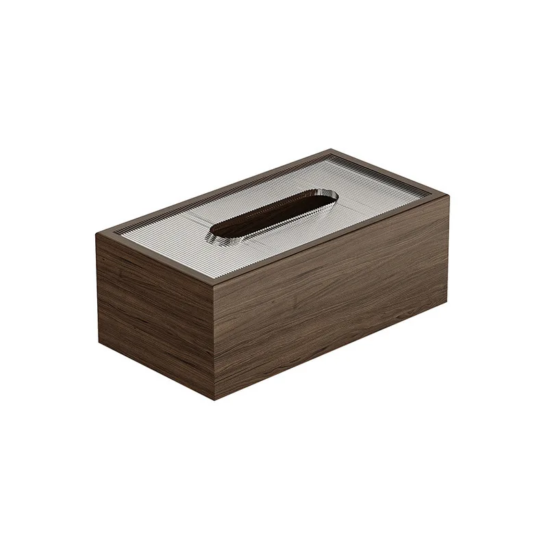 Living room tissue box high-end coffee table new Chinese wooden paper napkin storage box