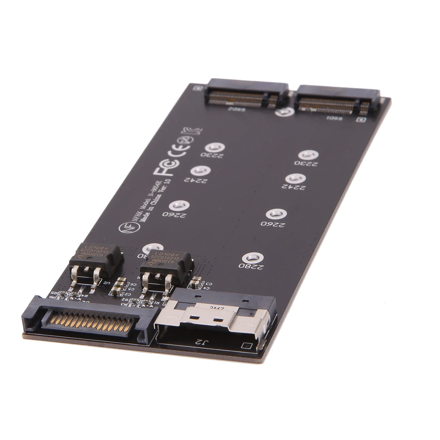

Адаптер AED7-SFF-8654 8I Split Card X8 для подключения двух NVMe M.2 NGFF к Slimline NVMe PCIe SSD SATA для материнской платы