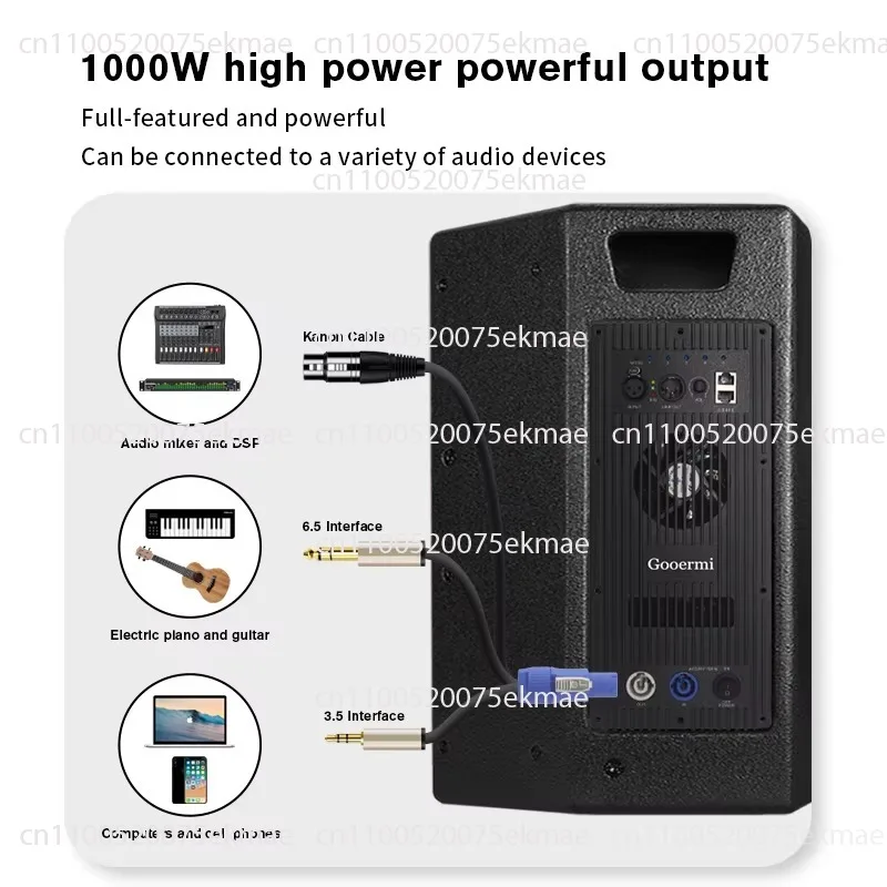 Gooermi PT1000 Professional 2-Channel DSP Power Amplifier Module Active Speaker Power Board with Bluetooth